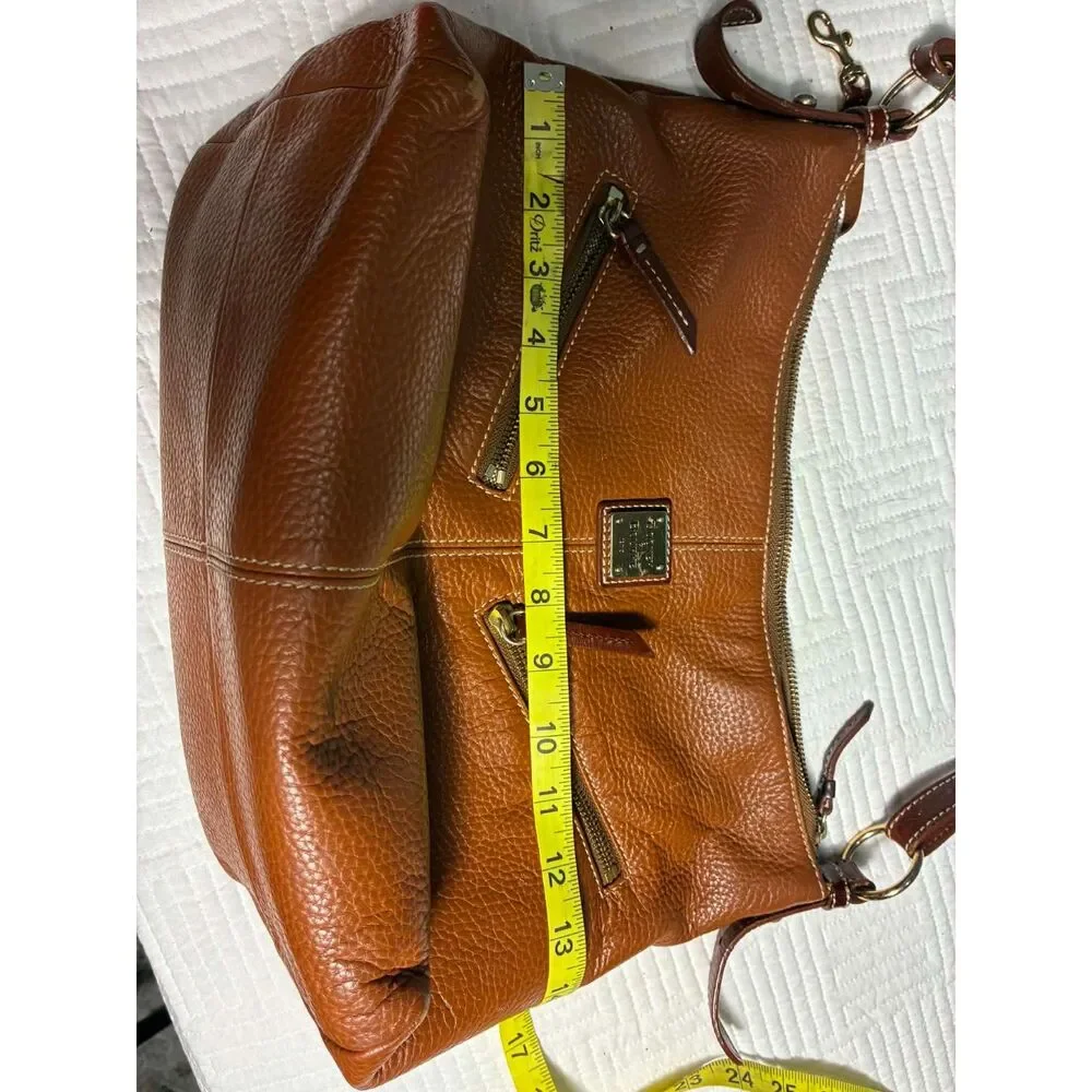 Dooney and Burke Leather Shoulder Bag-Cognac/Rust